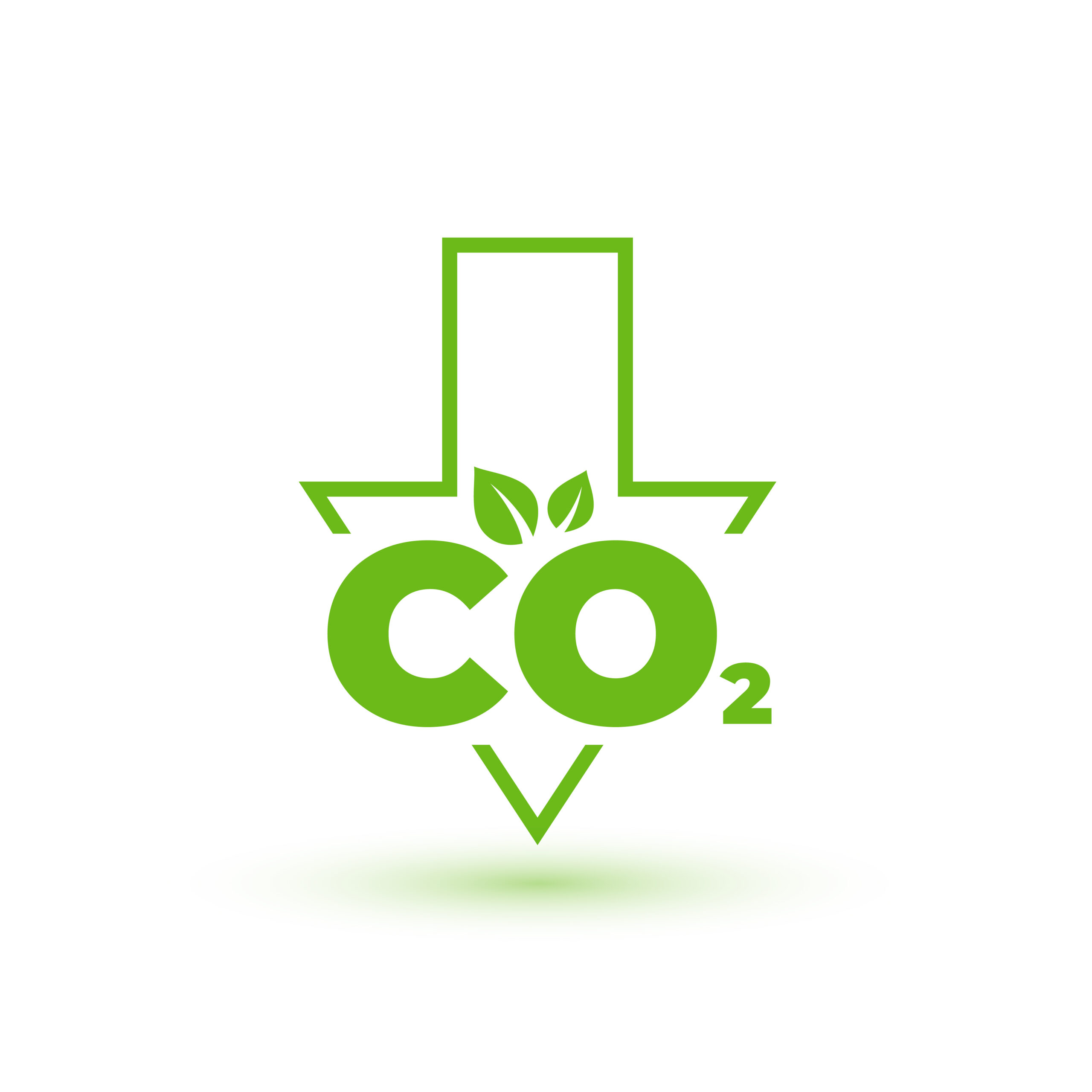 carbon dioxide emission green reduction sign design