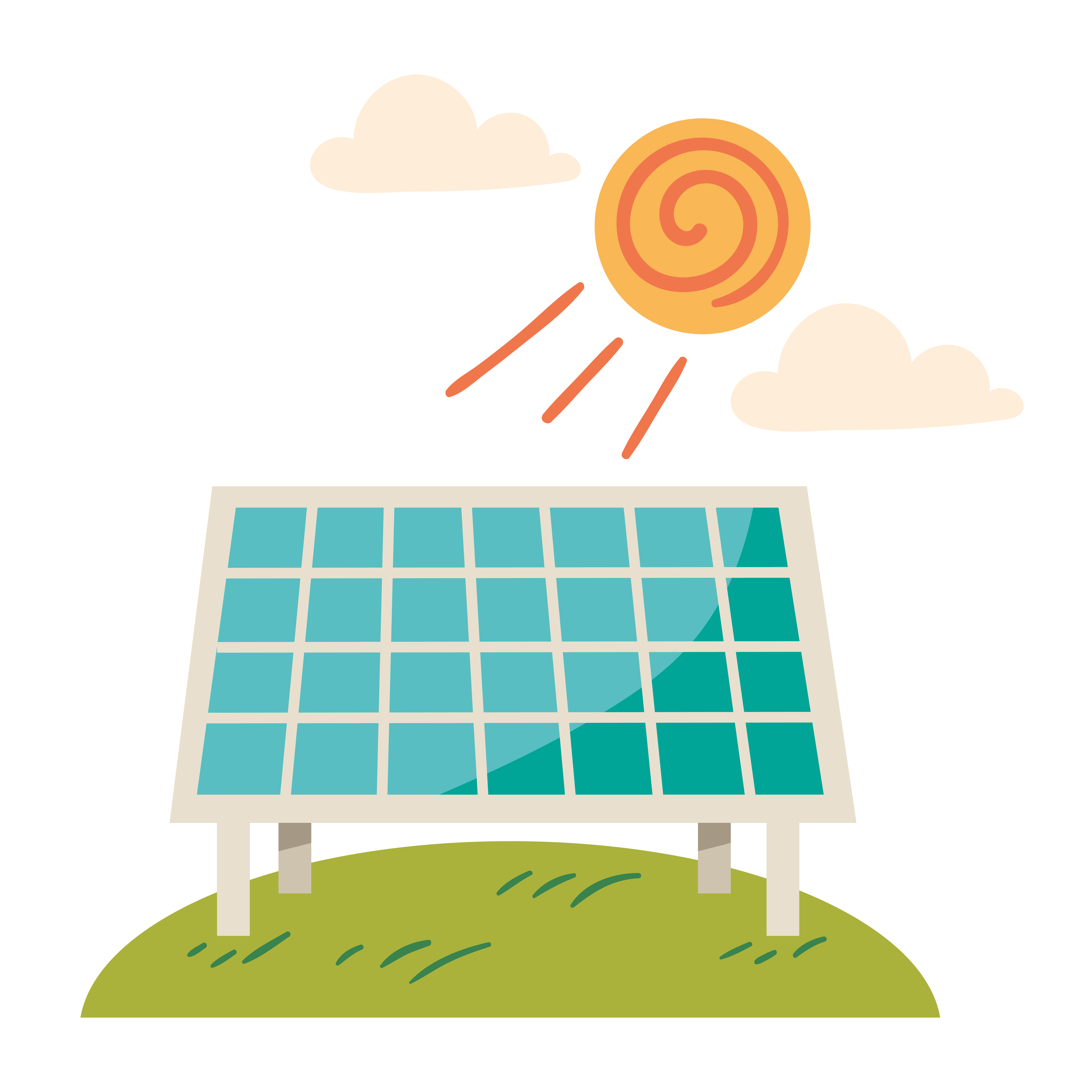 solar energy generation technology outdoors